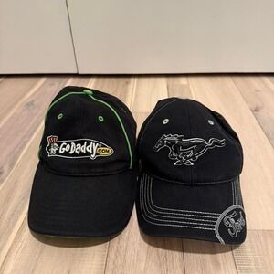 'Y2K 2000s Danica Patrick black and green racing caps